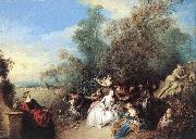 PATER, Jean Baptiste Joseph Relaxing in the Country sg oil on canvas